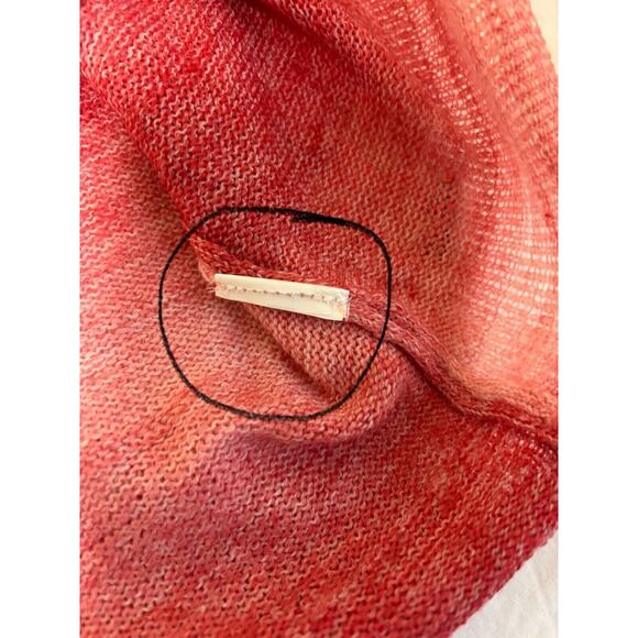 Prana Nightingale Size M Sweater Twisted Open Back Pink Ombre Wool Blend Ballet - Picture 8 of 10